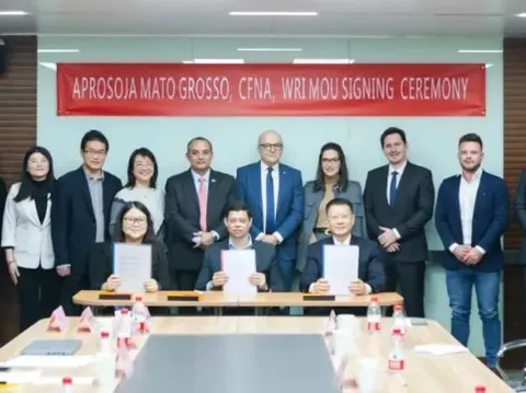 Liangyou Duoduo was invited to attend a trade promotion and exchange meeting hosted by the China Chamber of Commerce for Foodstuffs, Native Produce & Animal By-Products, bringing together a delegation from Mato Grosso State, Brazil.