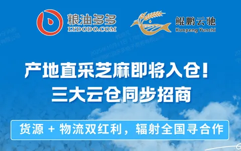 Directly sourced sesame from the place of origin is about to arrive at the warehouse! Duoduo Cloud Warehouses: Qingdao/Nantong/Northeast China | Recruiting Partners Nationwide